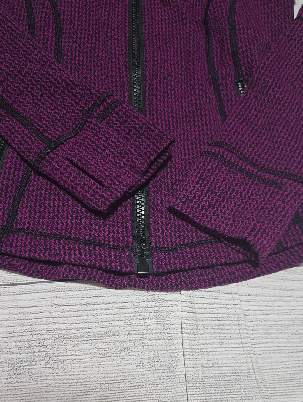 Lululemon Define JacketTeeny Tooth Deep Fuchsia Black Size 8 - Picture 5 of 8